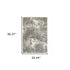 2' X 3' Gray And Ivory Distressed Abstract Scatter Rug